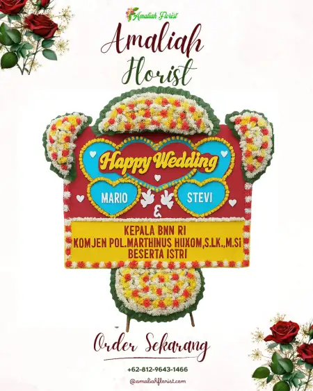 Papan Bunga Pernikahan Semoyo